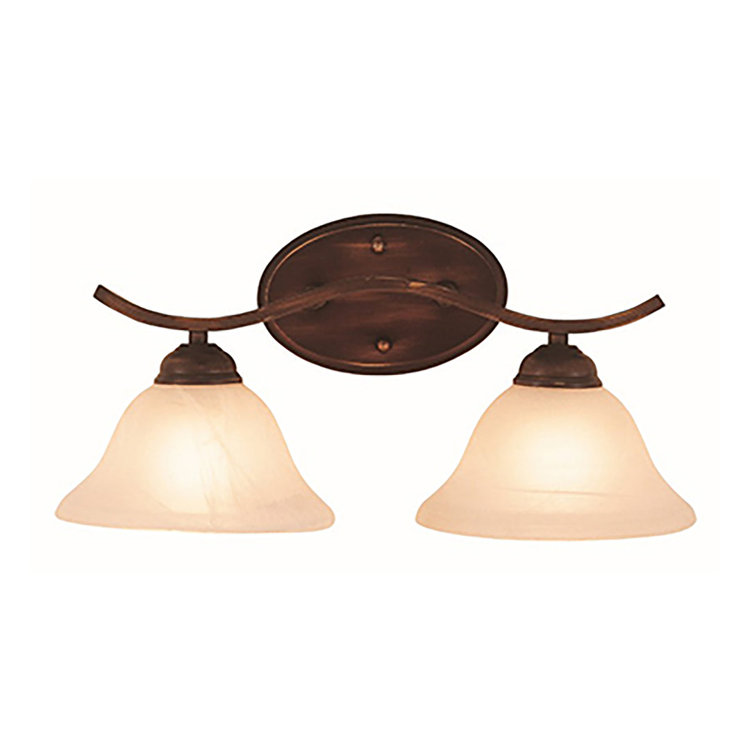 Hollyslope 17" Vanity Bar Wave Marblized- Rubbed Oil Bronze