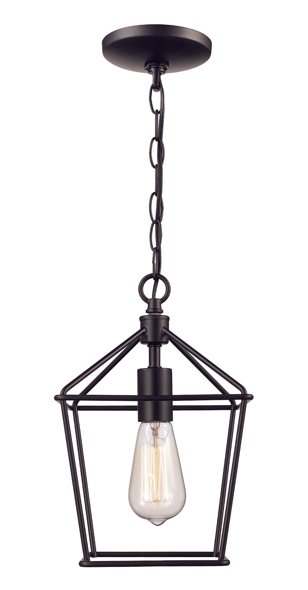 Lacey Too 1-Light Lantern Curved Bird - Black,Interior Pendants