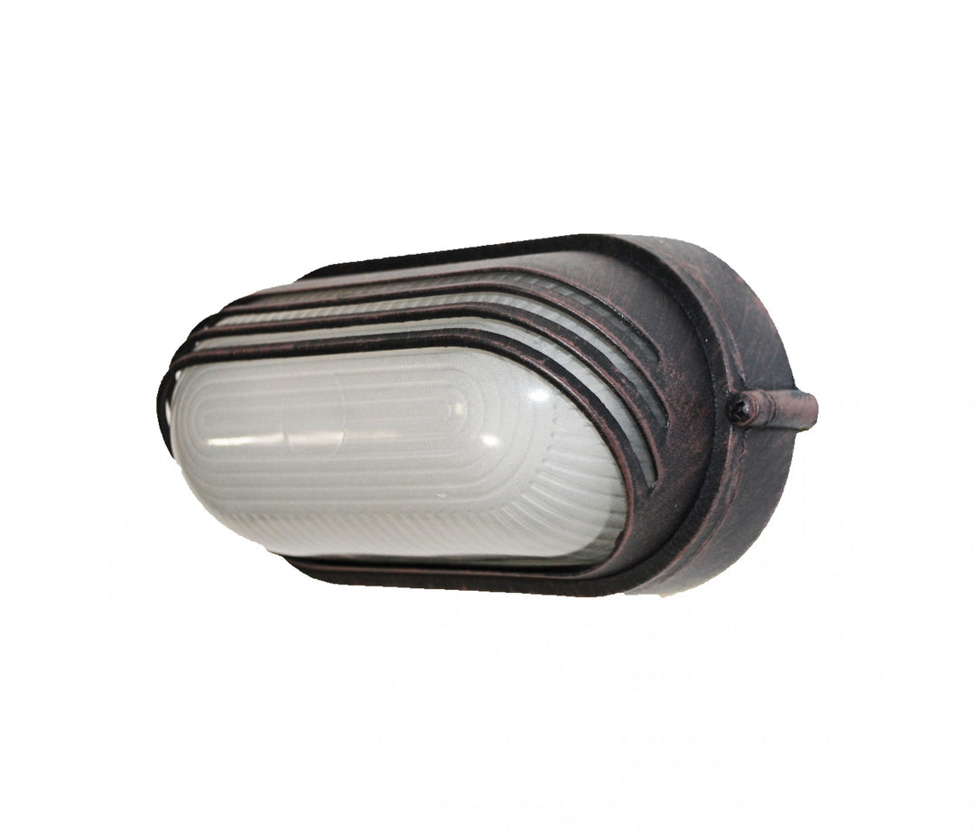 Allegra 8.5-In. Wide Oval Pocket Wall Lantern Light - Rust