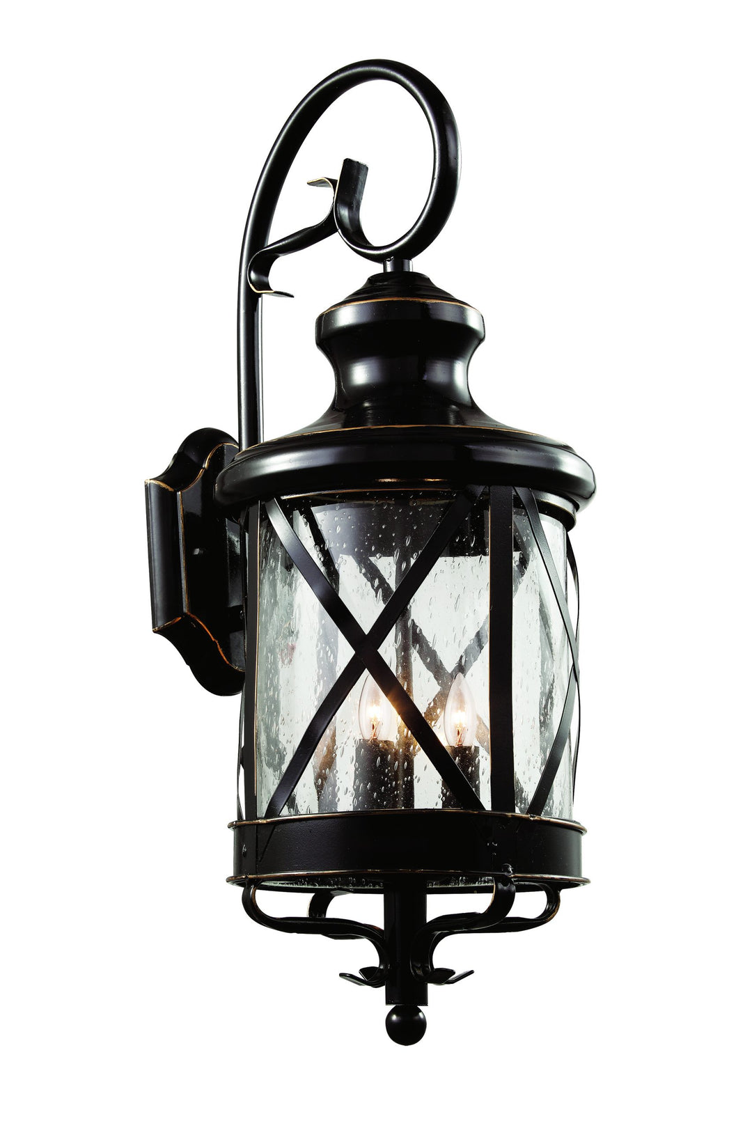 Chandler 4-Light Armed Coach-style Outdoor Wall Lantern Light - Rubbed Oil Bronze