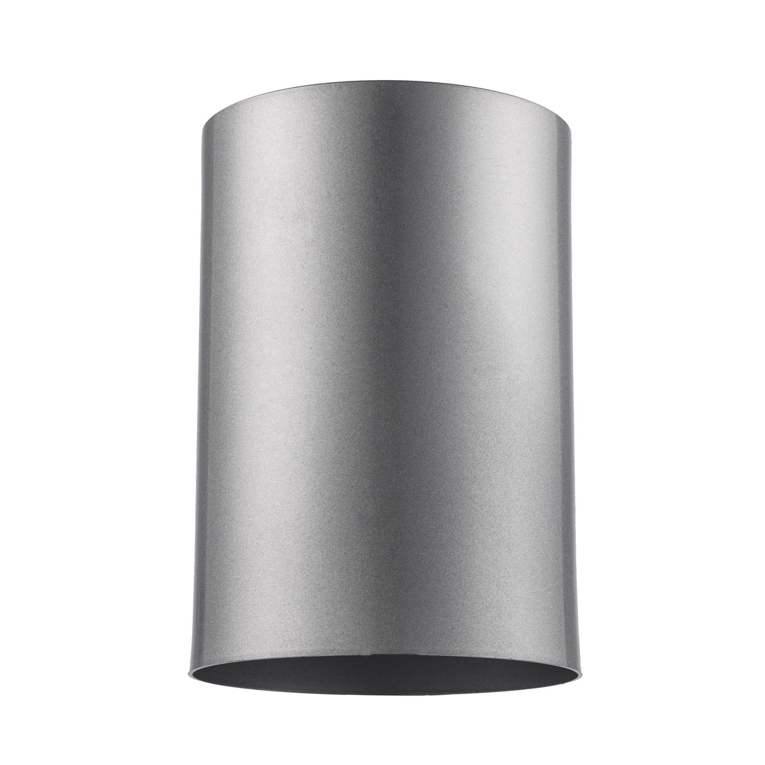 Cali Collection Cylindrical Metal Outdoor Pocket Wall Light- Silver