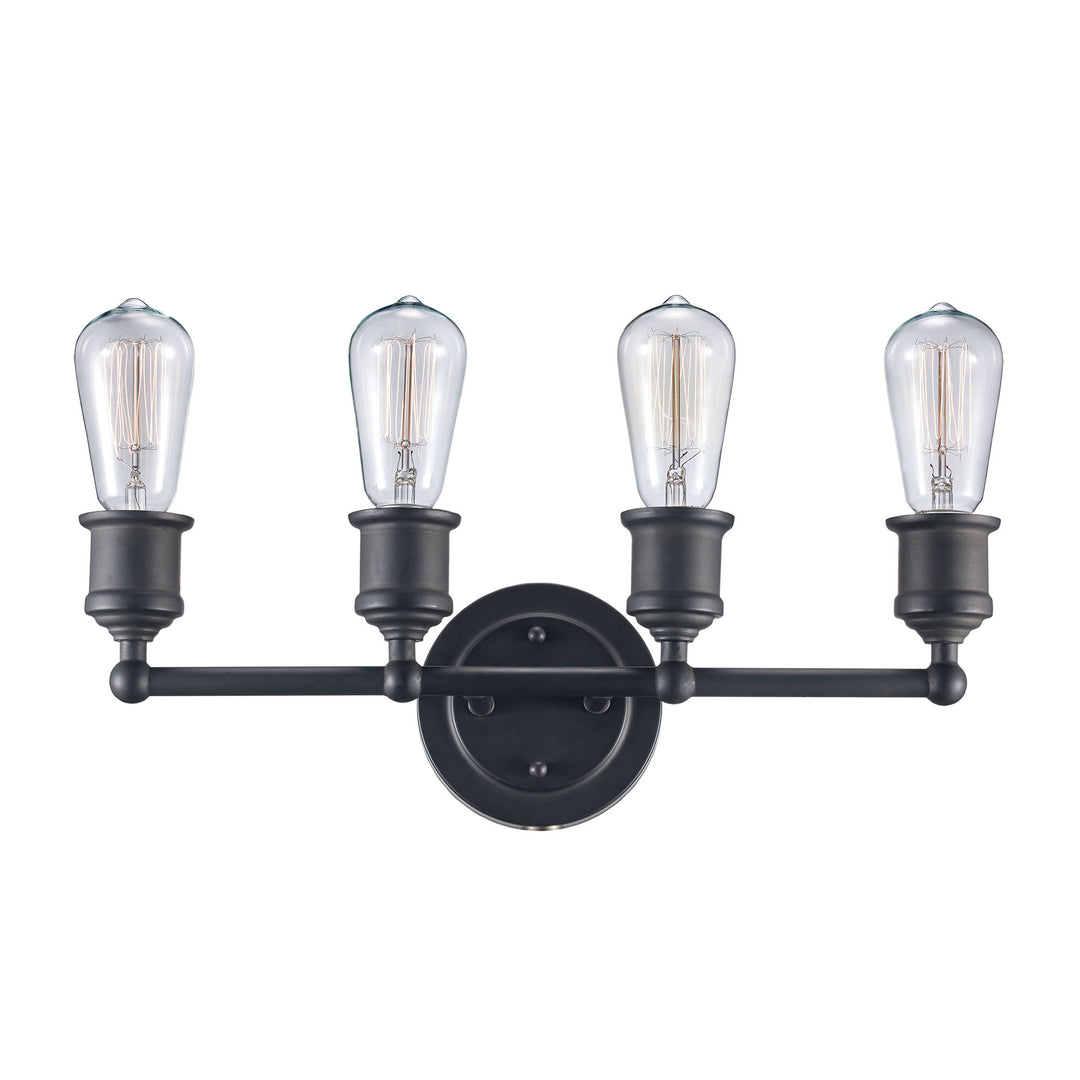 Griswald 34" wide Vanity Bar Industrial Pan - Rubbed Oil Bronze