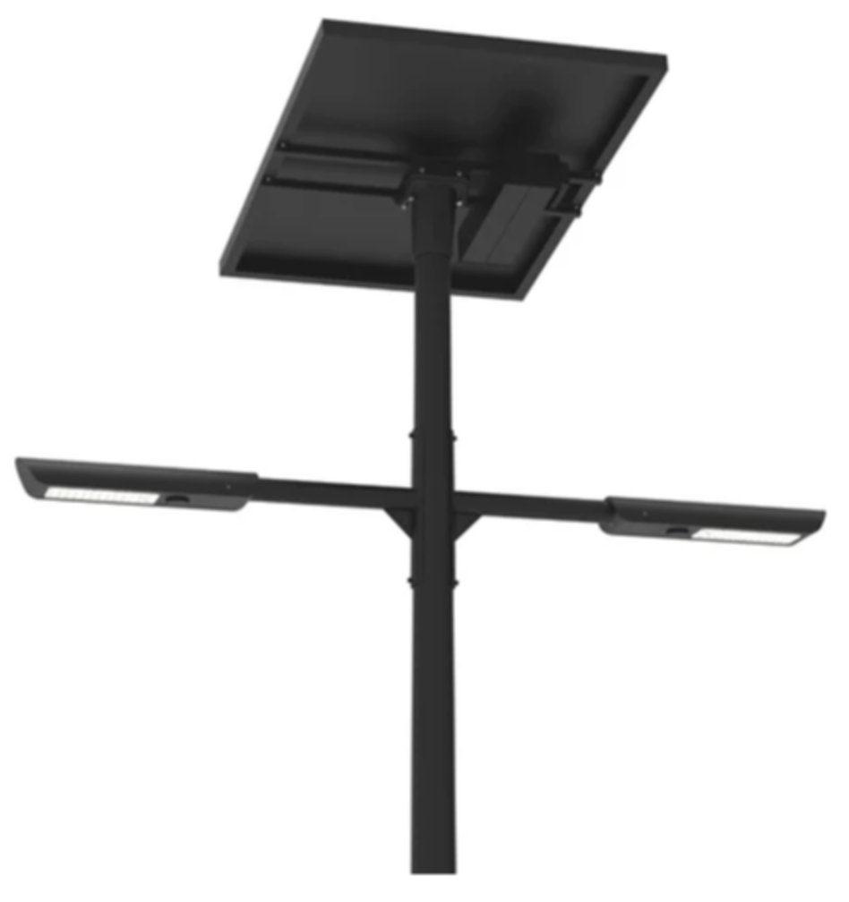 AVS-BEA-50W, SKU #786150, 2x50W Solar Light Fixture, 2x9800 Lumens, CCT 23K-65K, IP 65, 3 year warranty