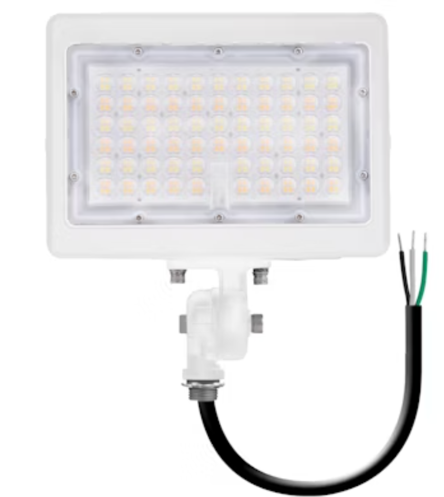 Mini Area Flood Lights: M-Line, 3-CCT & Power Select w/ Photocell 80W/70W/60W - White