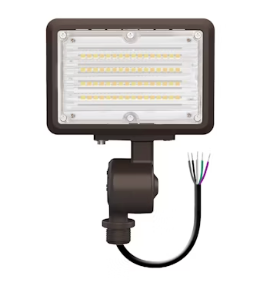 Mini Area Floodlights: XS-Line, 3-CCT & Power Select w/ Photocell 15W - Bronze