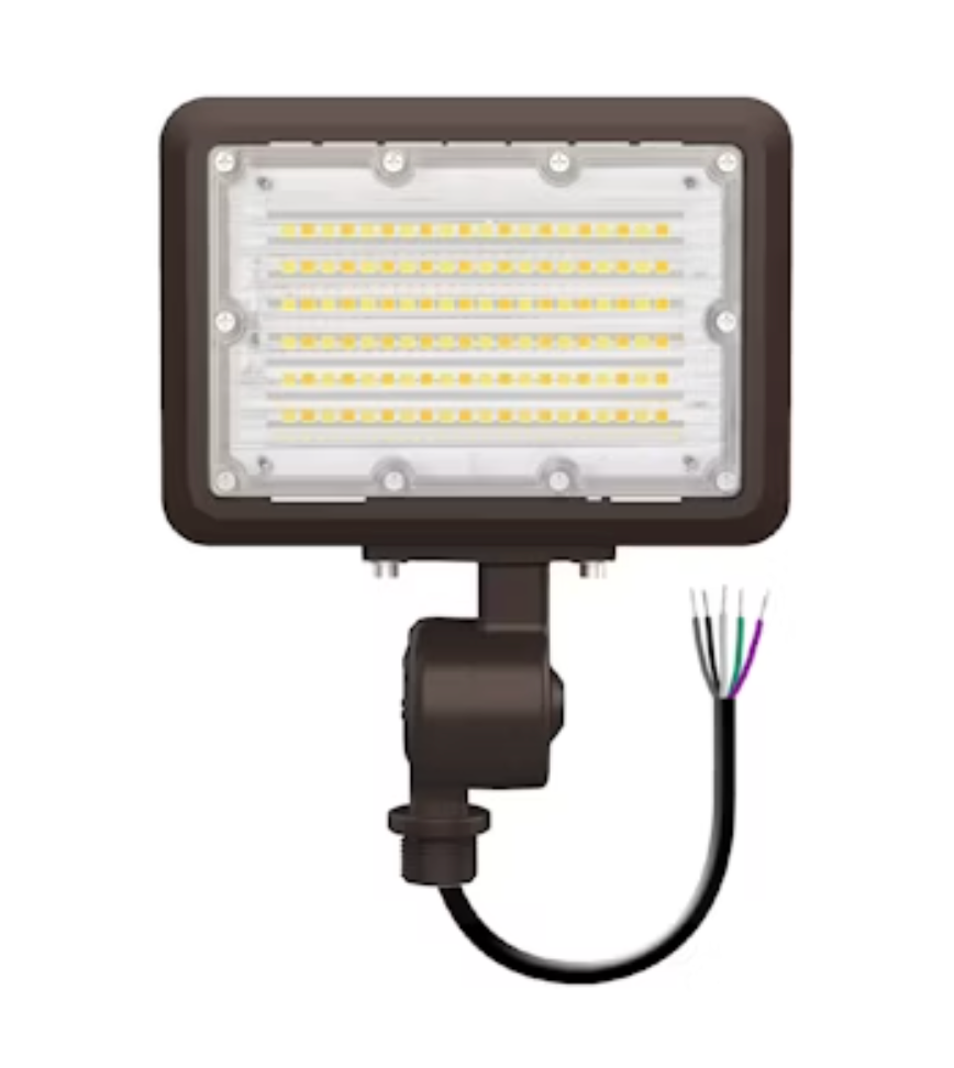 Mini Area Floodlights: XS-Line, 3-CCT & Power Select w/ Photocell 30W - Bronze