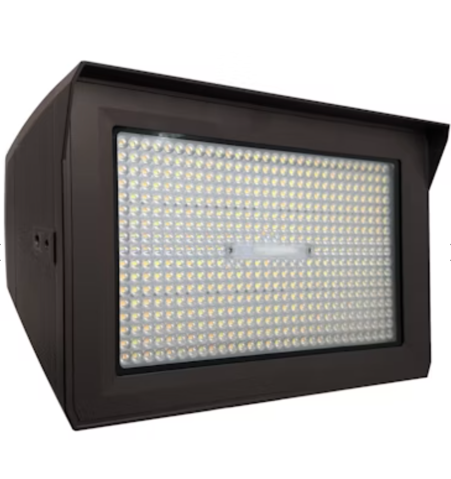 Large Flood Lights: ARCY-Line, 3-CCT & Power Select w/ Photocell 180W/240W/300W- Bronze