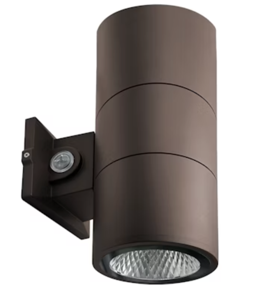 4" Cylinder Up and/or Down Light: ARCY-Line, 3-CCT & 3-Power Select w/ Photocell 20W/16W/12W - Bronze