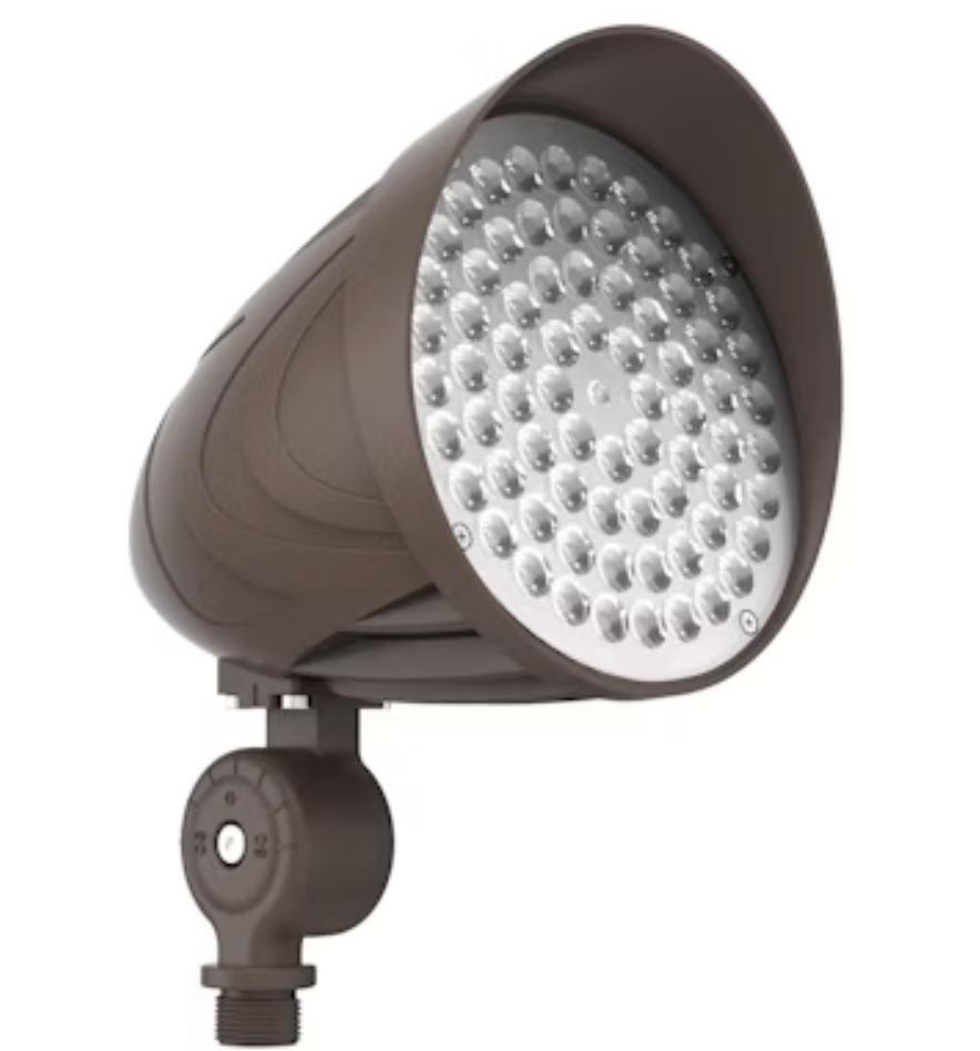 Bullet Flood Lights: Magna-Line, 3-CCT & 3-Power Select with Photocell 25W/20W/15W - Bronze