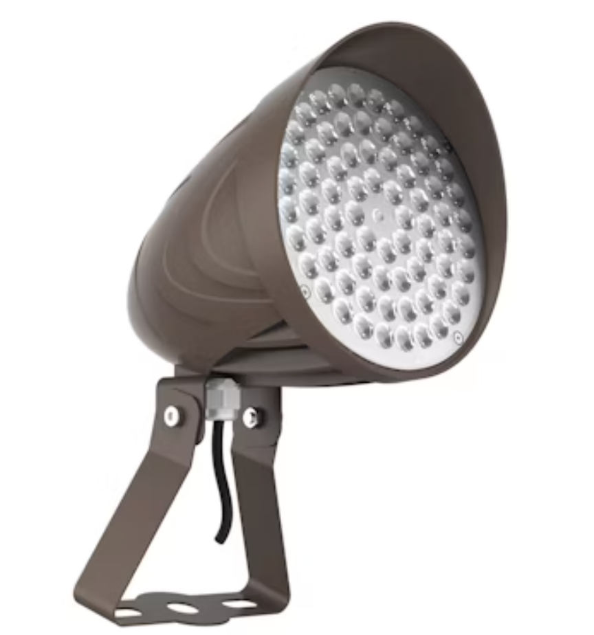 Bullet Flood Lights: Magna-Line 3-CCT & 3-Power Select with Photocell 25W/20W/15W - Bronze