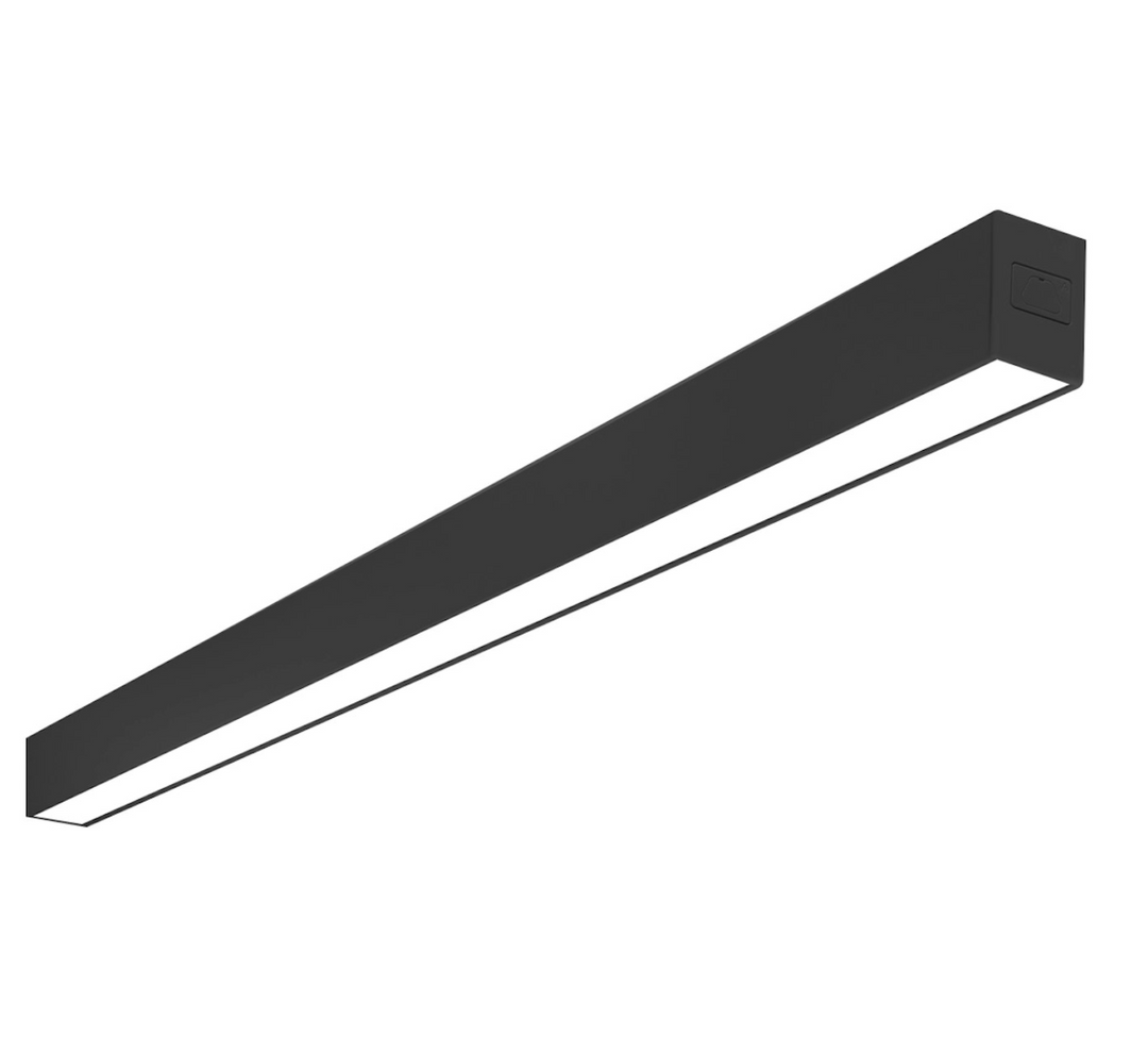 C-Line: 2' Suspended Linear W/ Uplight 5-CCT 3-Power Selectable 25W/20W/15W - Black