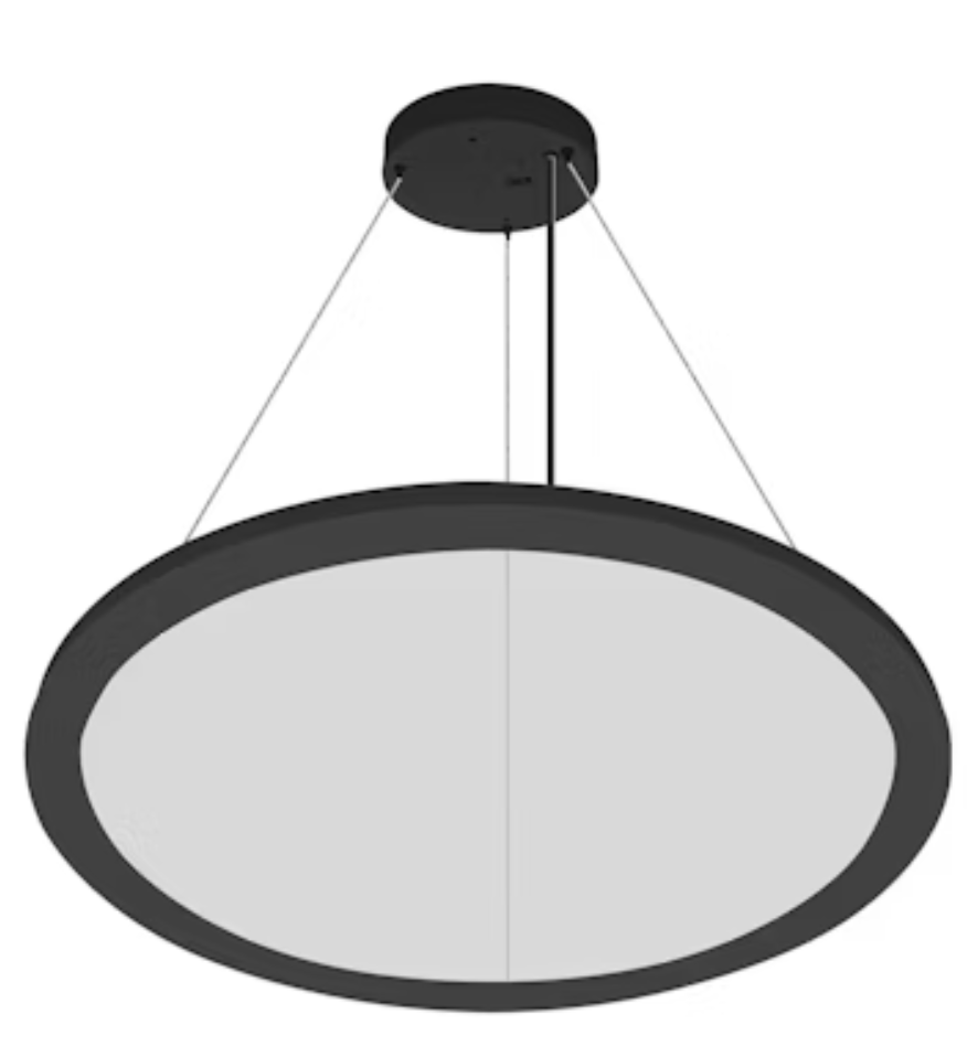 ARCY-LINE: Architectural Circular 23" Suspended Up/Down Light 3-CCT Selectable 50W - Black