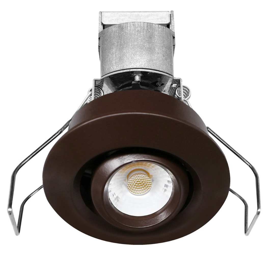 1" LV Round Gimbal Downlight: Mini-Line 6W - Bronze