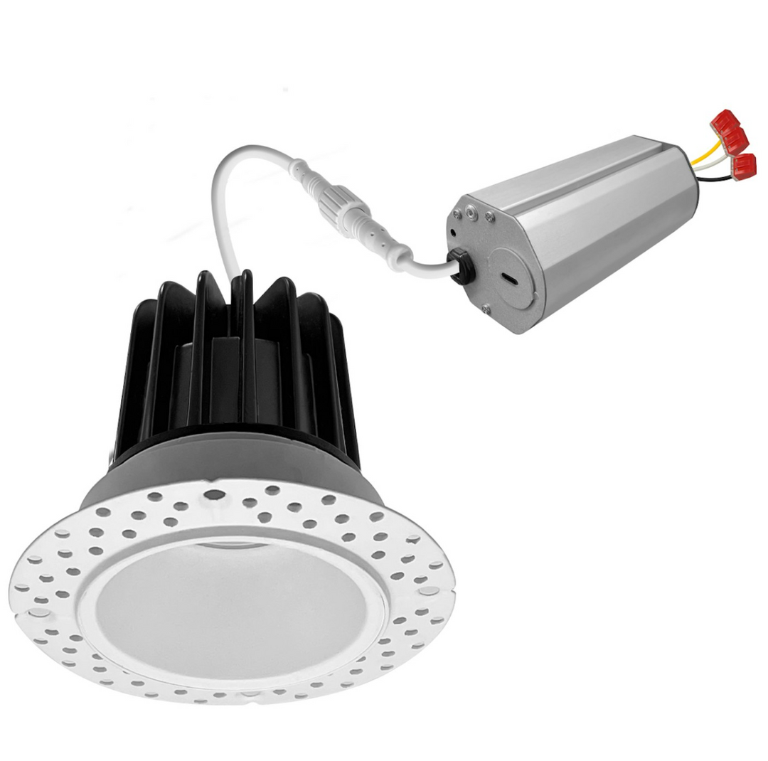 2" Round Downlight: Trimless-Line 5-CCT Selectable 8W - White