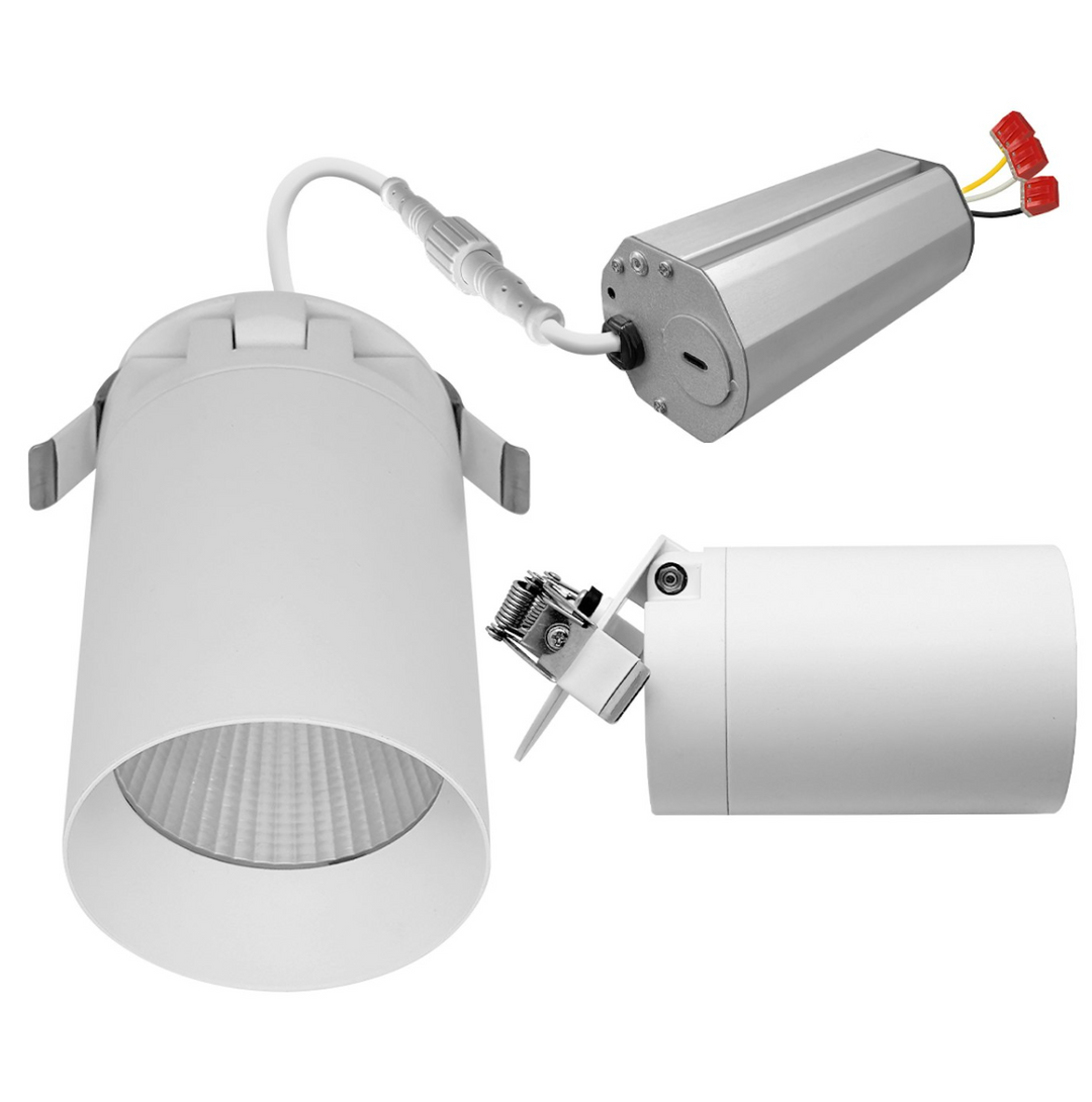 SnapTrim-Line: 3" Cylinder Downlight 5-CCT Selectable 15W - White
