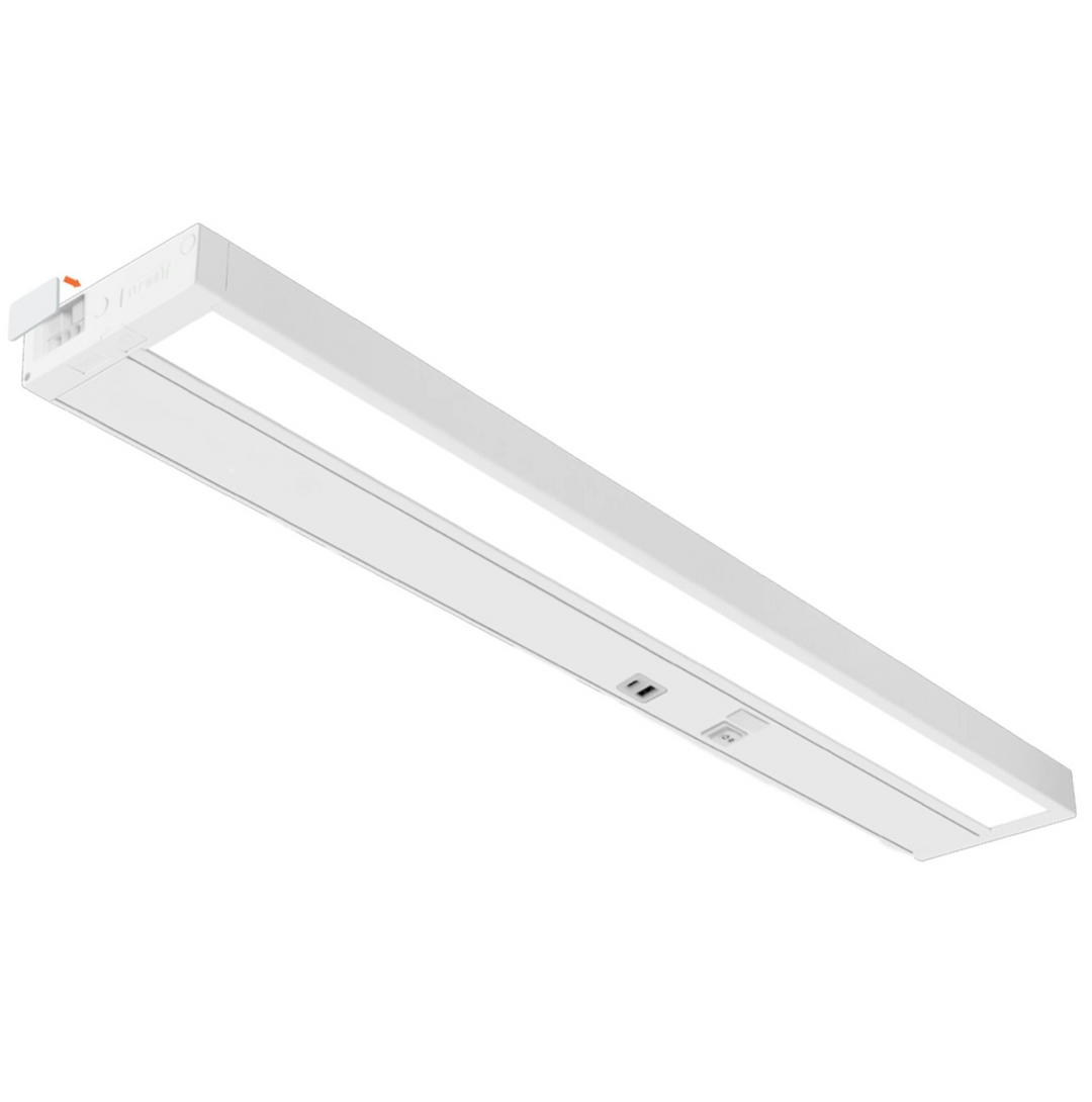 14" Undercabinet Bar w/ USB/USB-C 5-CCT Selectable 8W UNV, 120V-277V - White