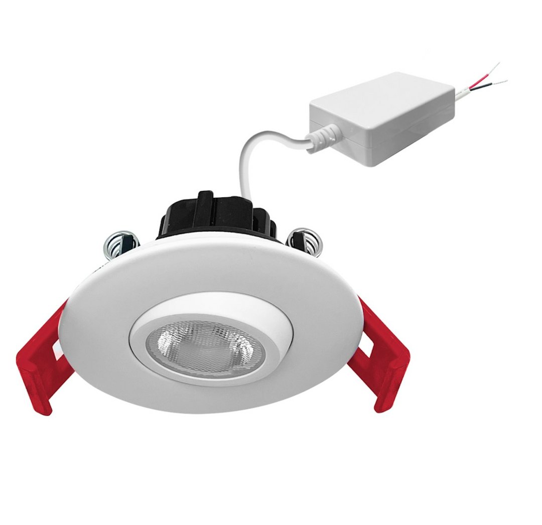 2" Smooth Gimbal Downlight: LV-Line 5W - White