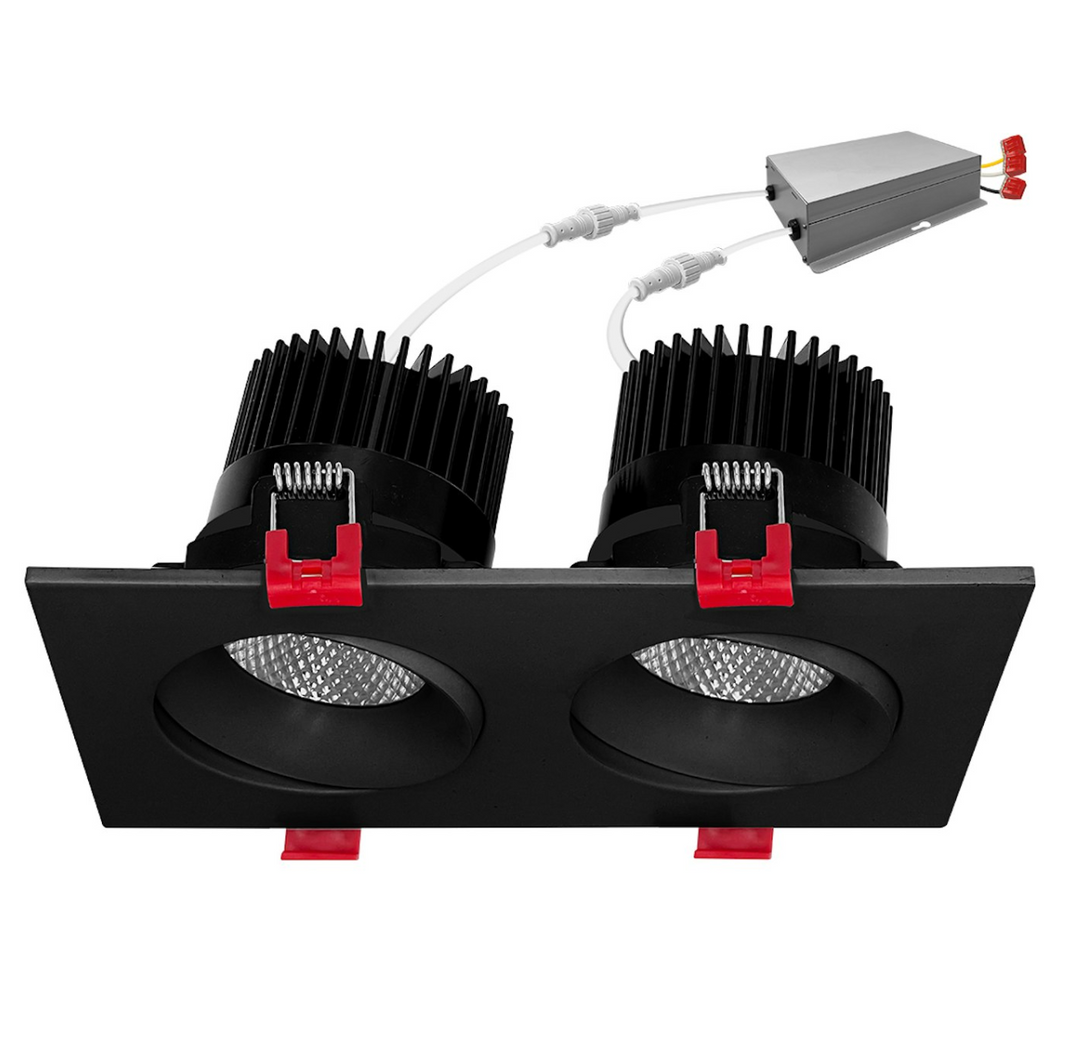 4" Multiple: Double Head 5-CCT Selectable 30W - Black