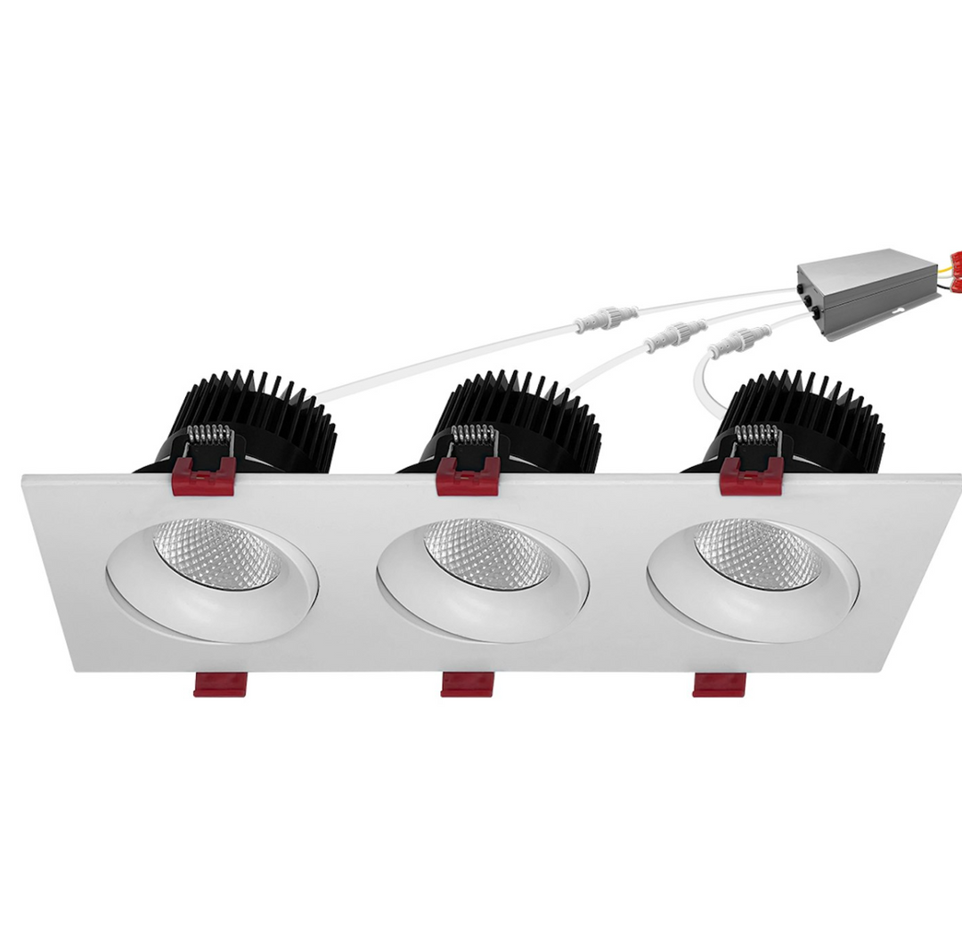 4" Multiple: Triple Head 5-CCT Selectable 45W - White