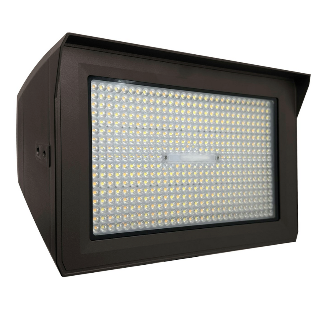 Large Flood Lights: ARCY-Line, 3-CCT & Power Select w/ Photocell 180W/240W/300W- Black