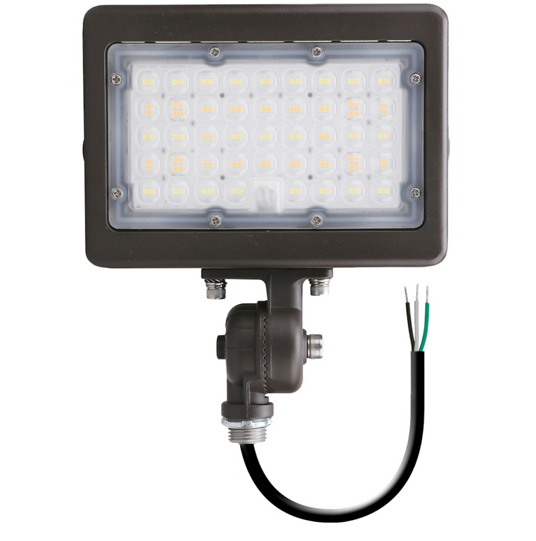 Mini Area Flood Lights: M-Line 3-CCT & Power Select w/ Photocell - Bronze