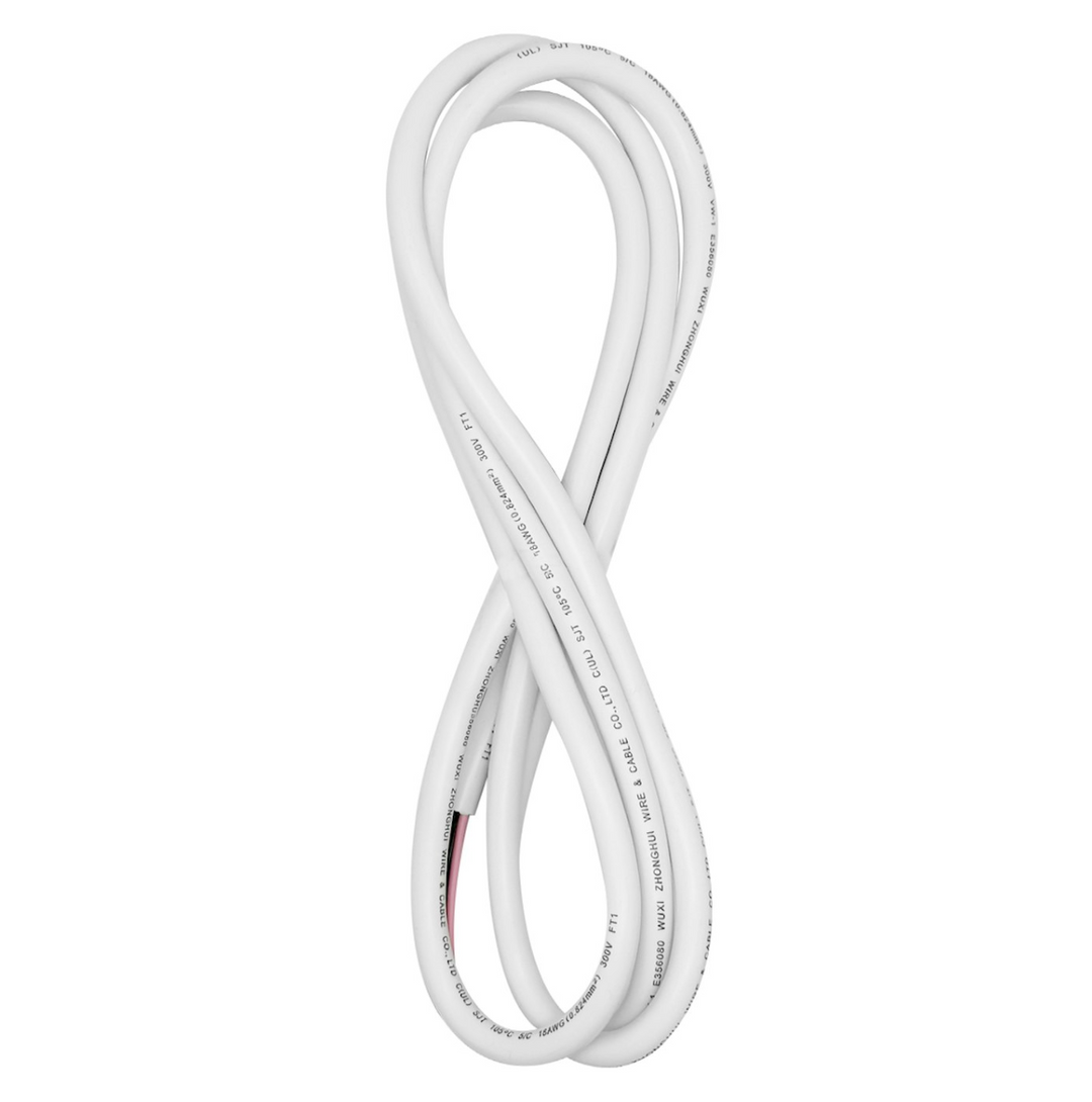 7’ 5-Wire Black Cord - White