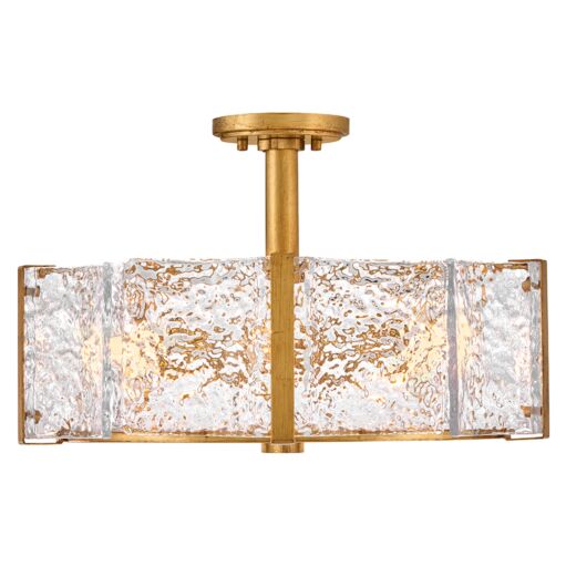 Florian FR41603DA  Medium Semi-Flush Mount- Bronze