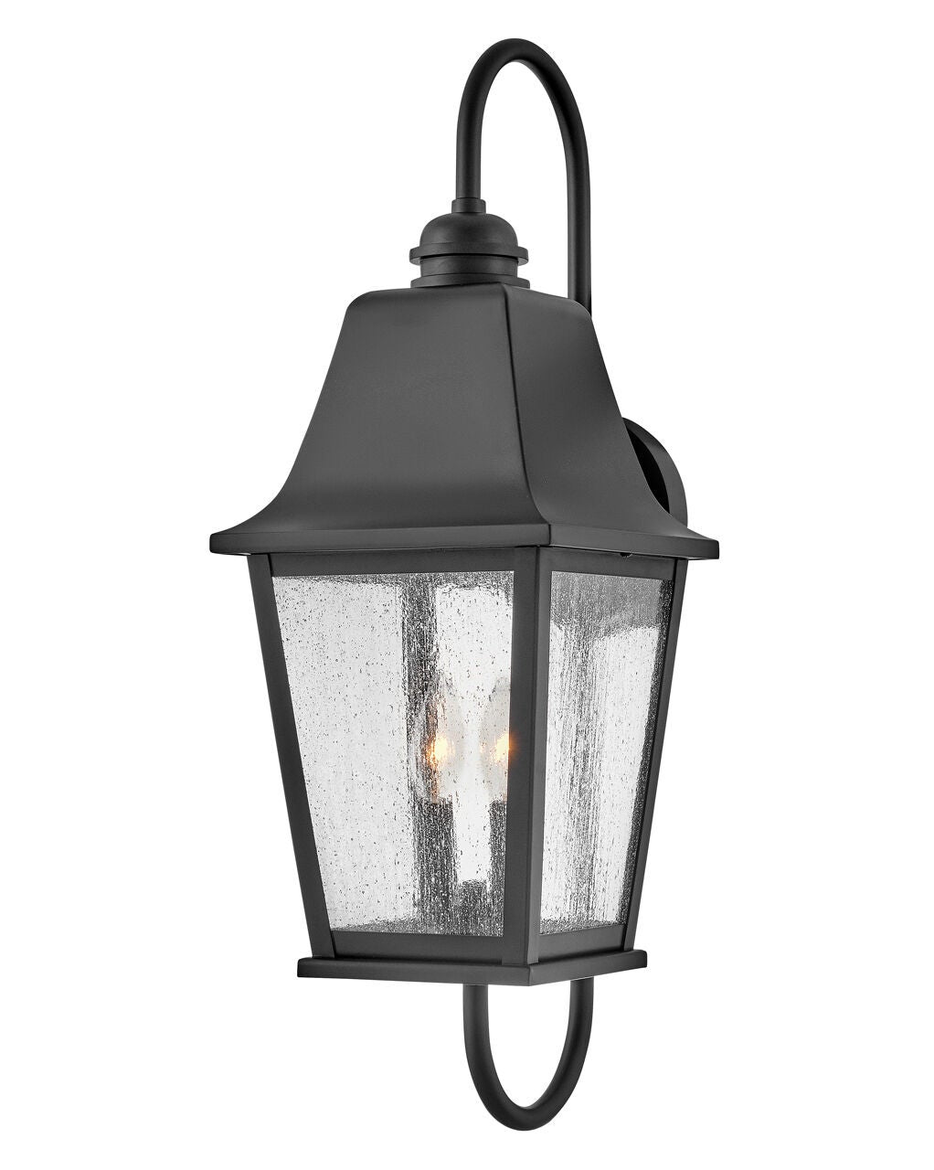 Kingston 10014BK - Large Wall Mount Lantern - Black