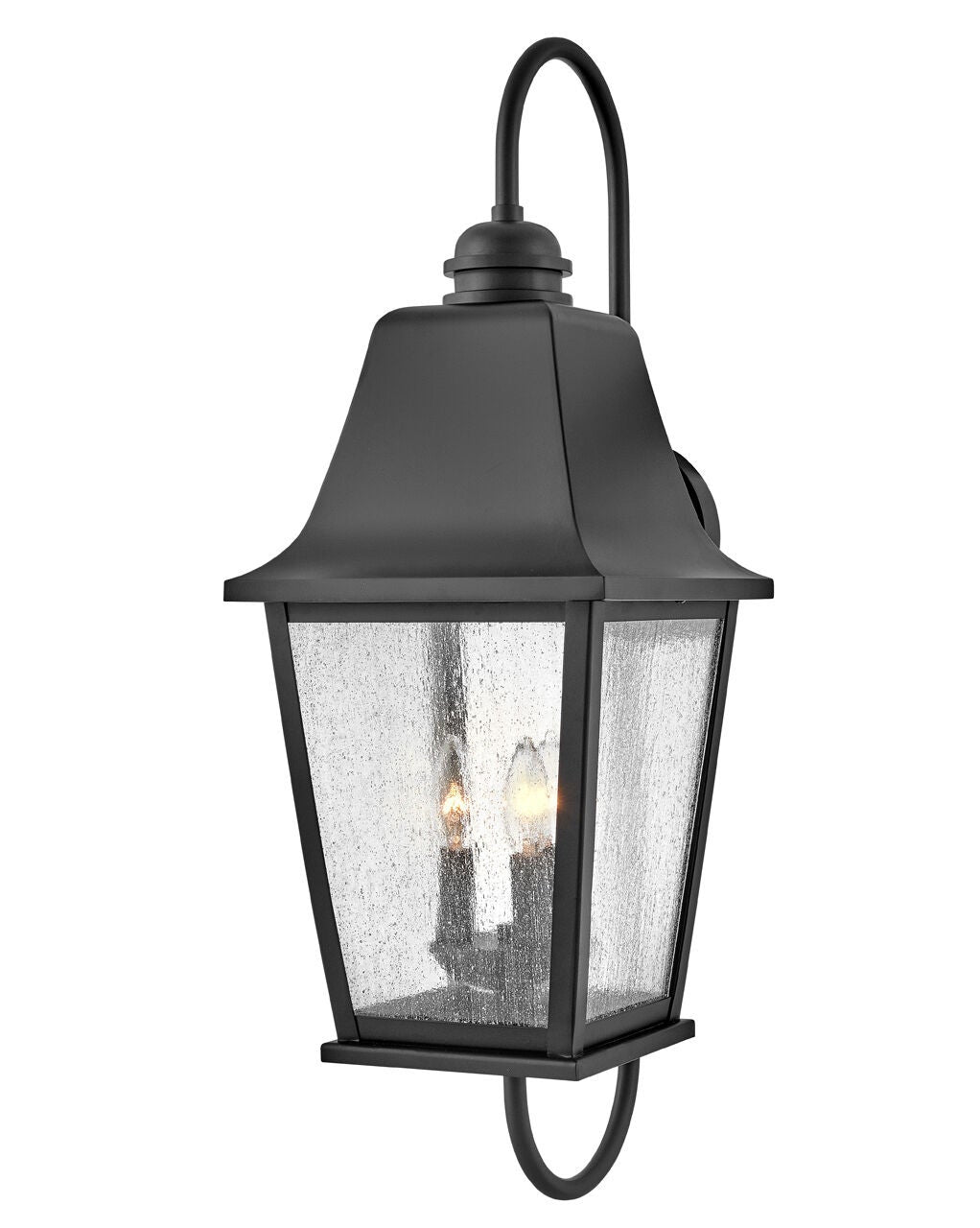 Kingston 10015BK Large Wall Mount Lantern - Black