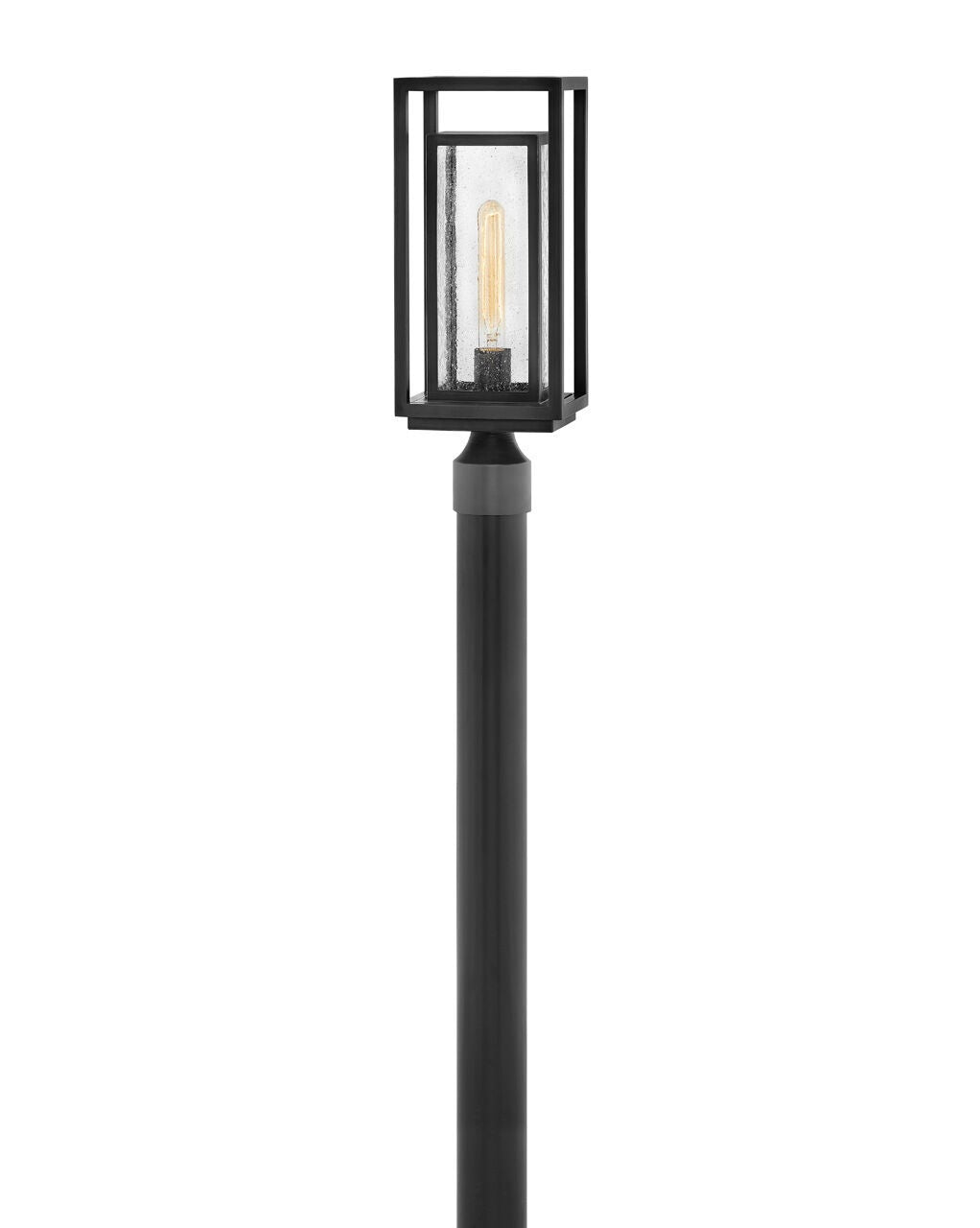 Republic 1001BK-LL - Medium Post Top or Pier Mount Lantern - Black