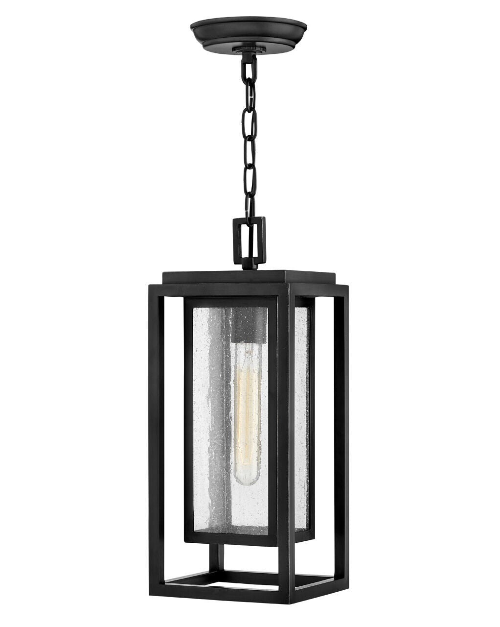 Republic 1002BK-LL - Medium Hanging Lantern - Black