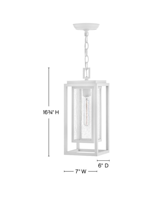 Republic 1002TW - Medium Hanging Lantern - White