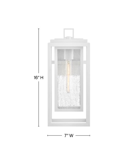 Republic 1004TW - Medium Wall Mount Lantern - White