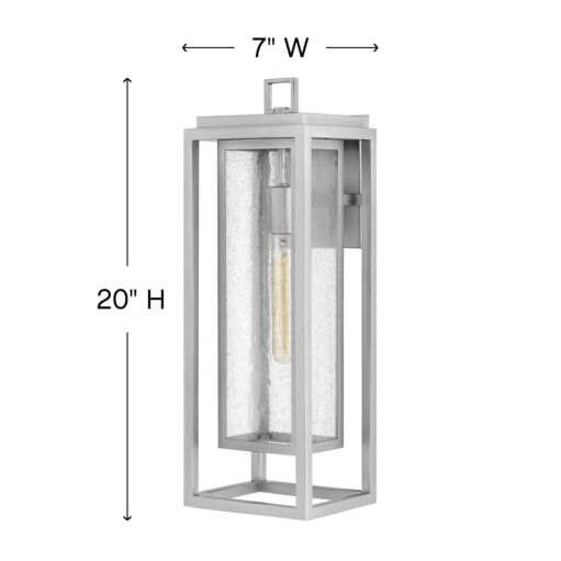 Republic 1005SI - Large Outdoor Wall Mount Lantern - Grey