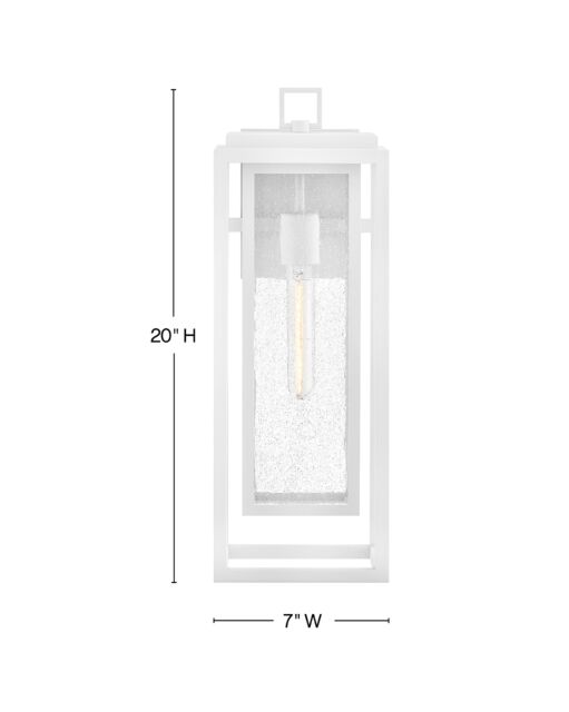 Republic 1005TW - Medium Wall Mount Lantern - White