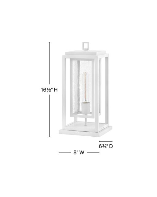 Republic 1007TW Medium Pier Mount Lantern - White