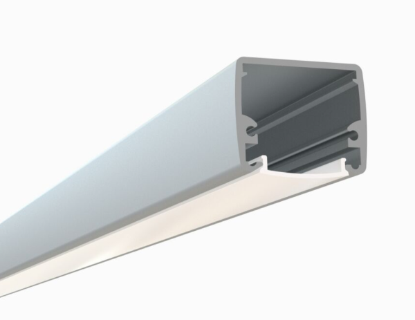 LED Channel - 411ASL - Square Surface, 8 ft - Silver