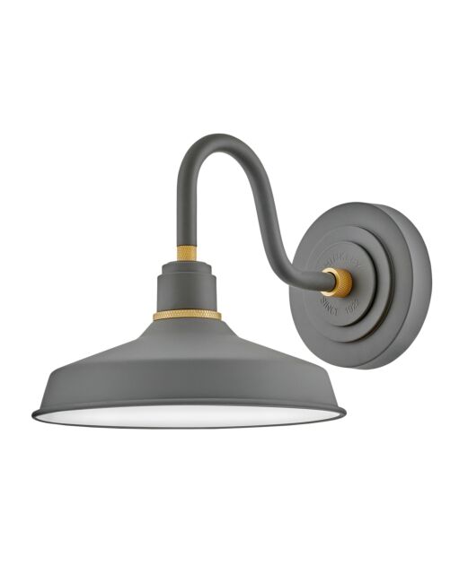 Foundry Classic 10231DMG - Small Gooseneck Barn Light - Grey