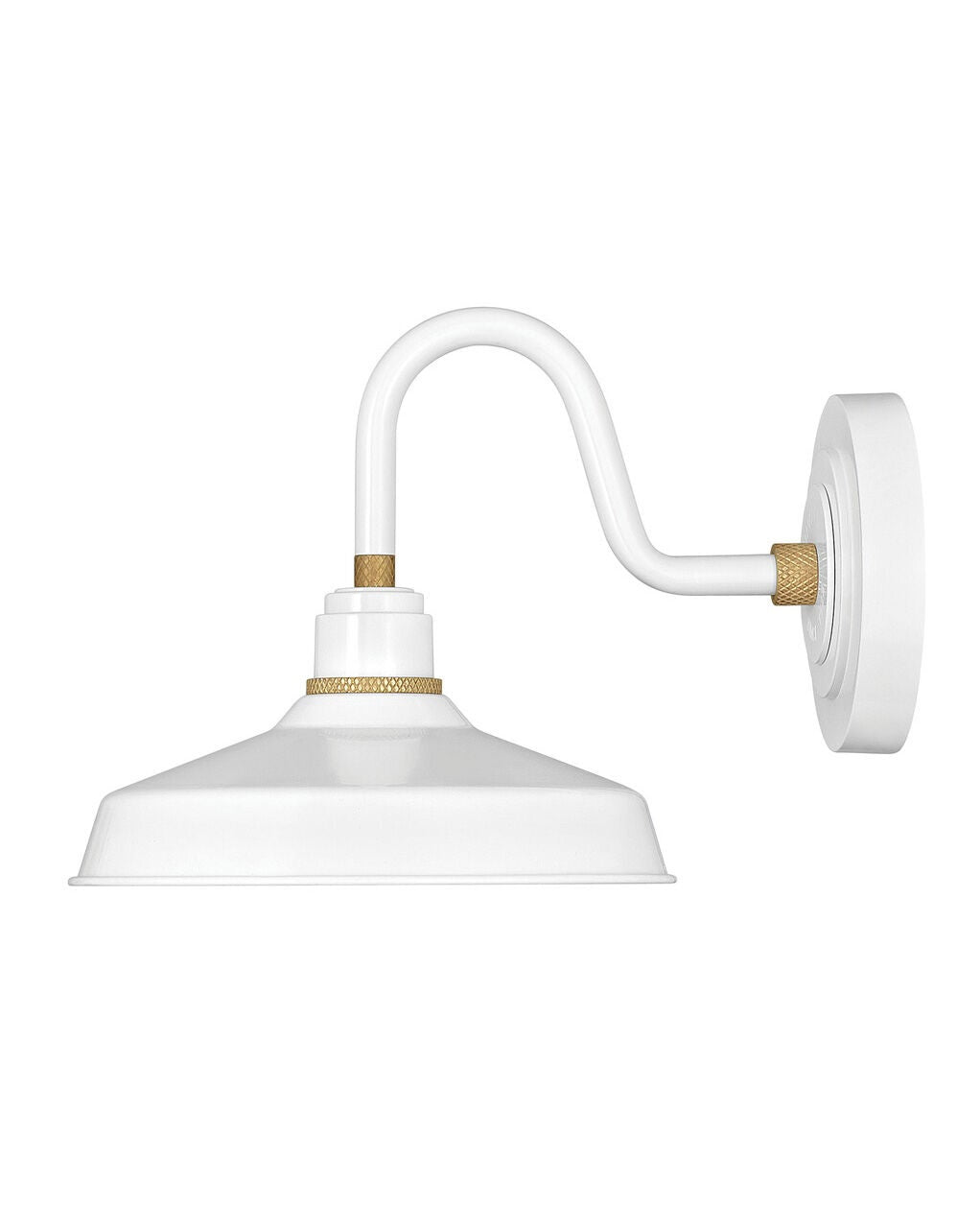 Foundry Classic 10231GW - Small Gooseneck Barn Light - White