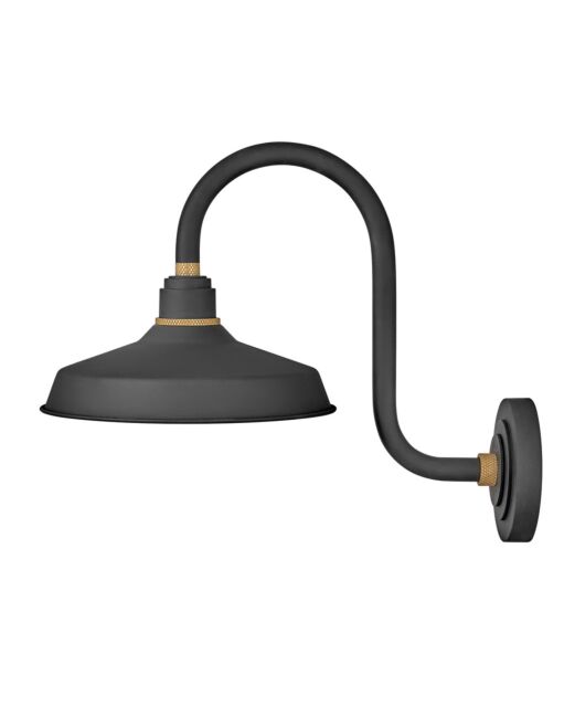 Foundry Classic 10362TK - Small Tall Gooseneck Barn Light - Black