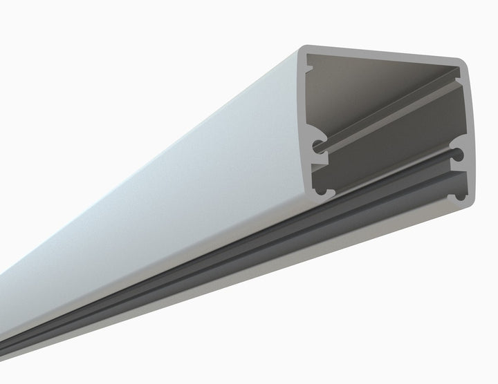 LED Channel - 411ASL - Square Surface, 10 ft - Silver