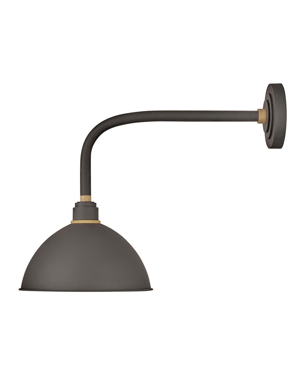 Foundry Dome 10514MR - Medium Straight Arm Barn Light - Bronze