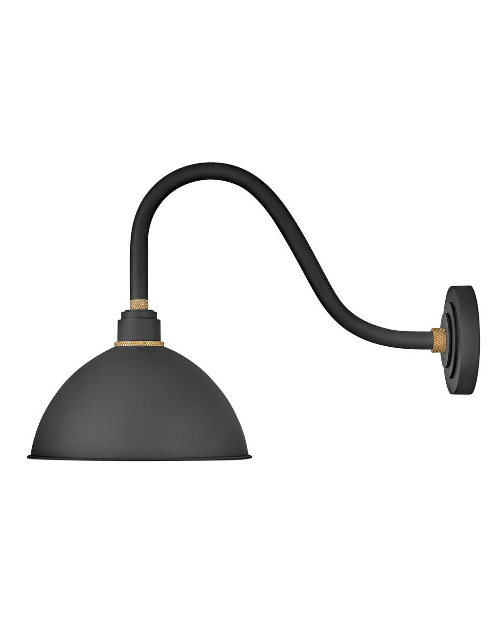 Foundry Dome 10544TK - Medium Gooseneck Barn Light - Black