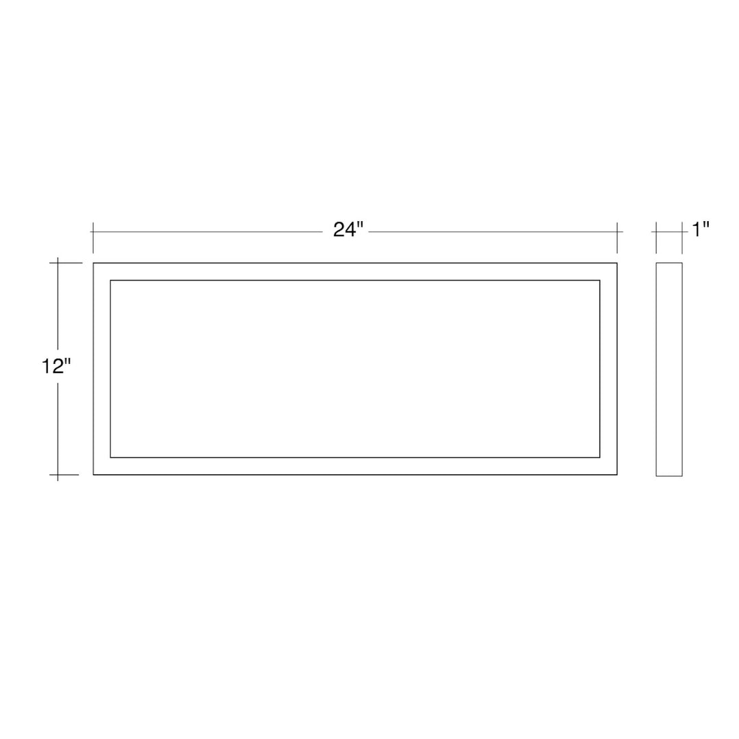 1x1 Surface Mount LED Panel: Internal-Line 5-CCT Select 18W