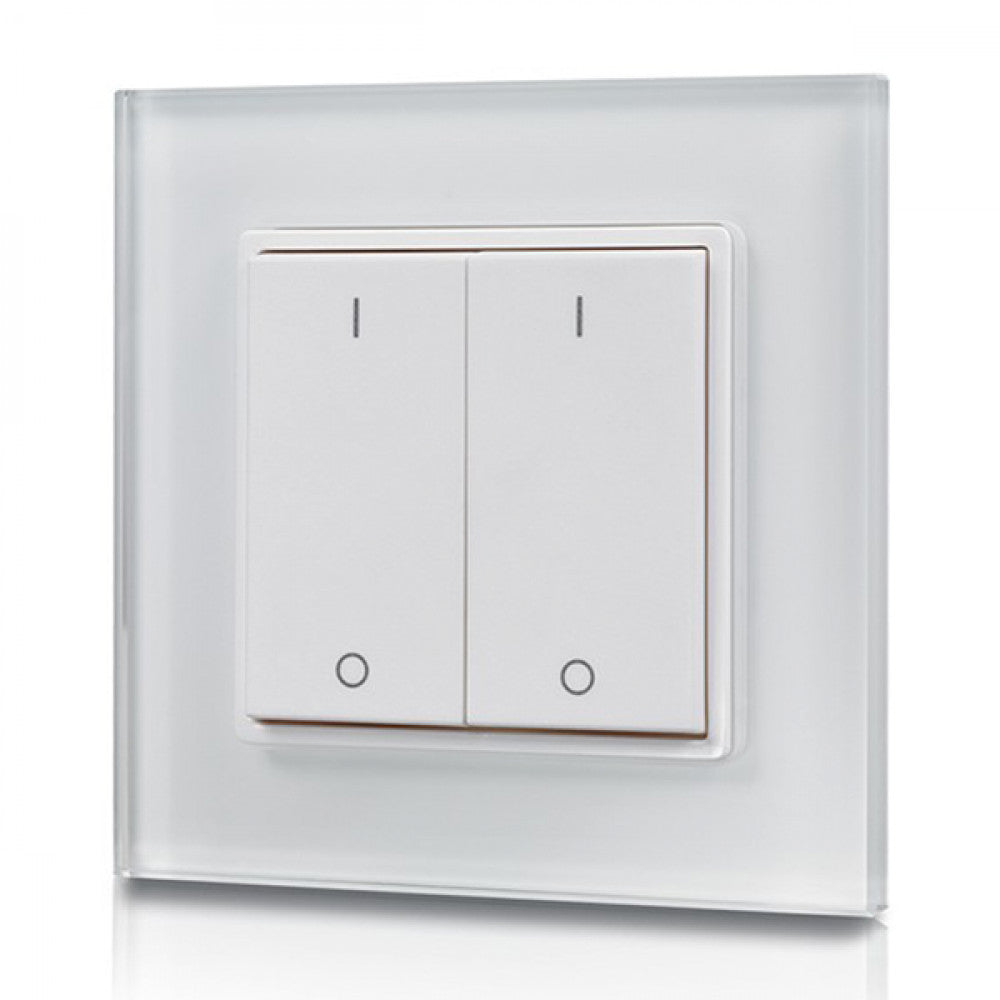 Richee Lighting - Wall Mount Slim White Rocker Master Controller, 1 Zone dimmer - White