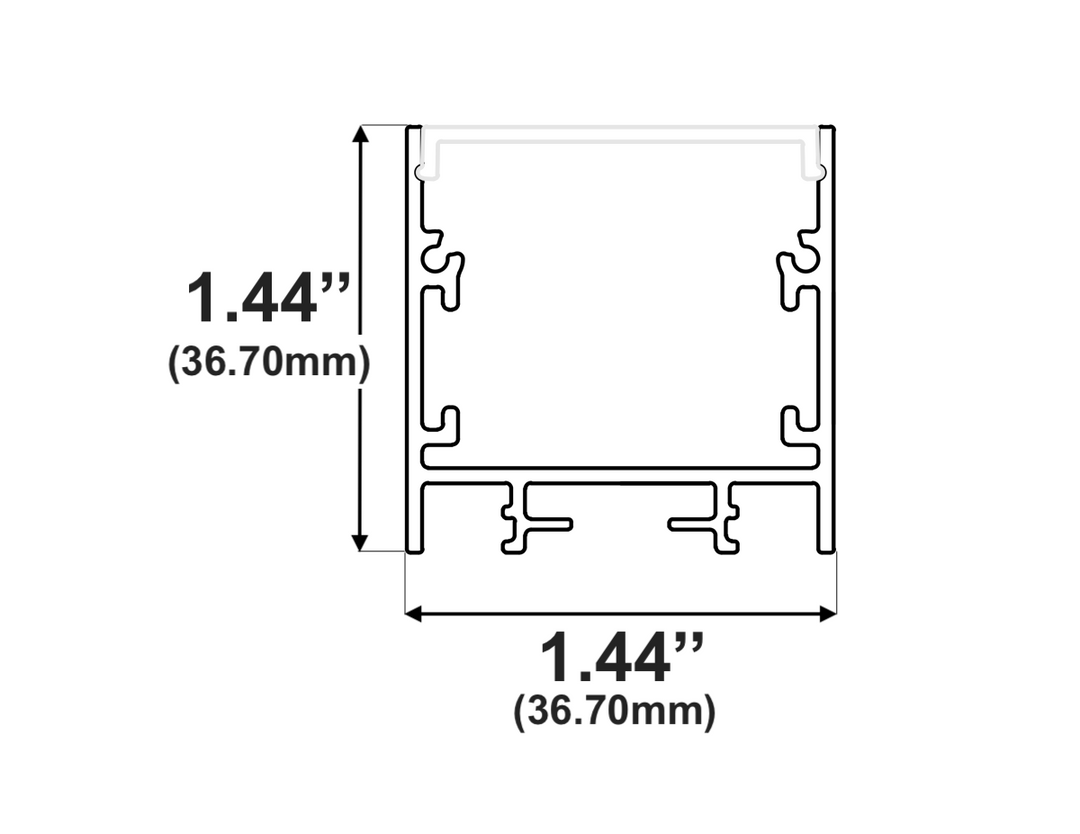 LED Channel - 435ASL - Surface / Pendant, 8 ft - Silver