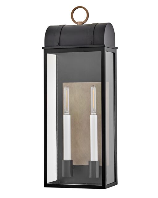 Campbell 10665BK-BU New Large Wall Mount Lantern - Black