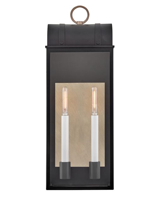 Campbell 10665BK-BU New Large Wall Mount Lantern - Black