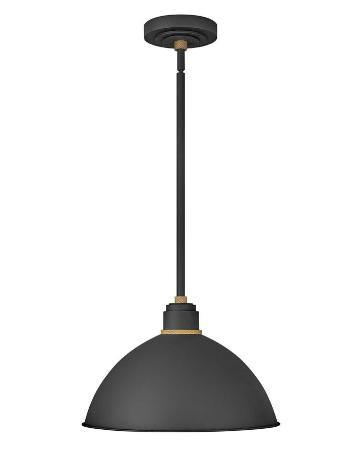 Foundry Dome 10685TK - Pendant Barn Light- Black