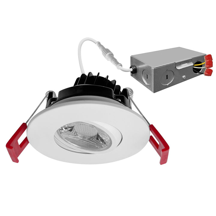 3" Gimbal Downlight: SnapTrim-Line 5CCT Selectable 8W - White